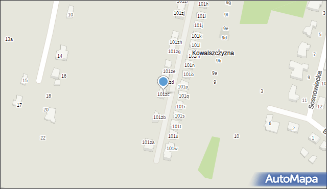 Łódź, Śląska, 101zc, mapa Łodzi