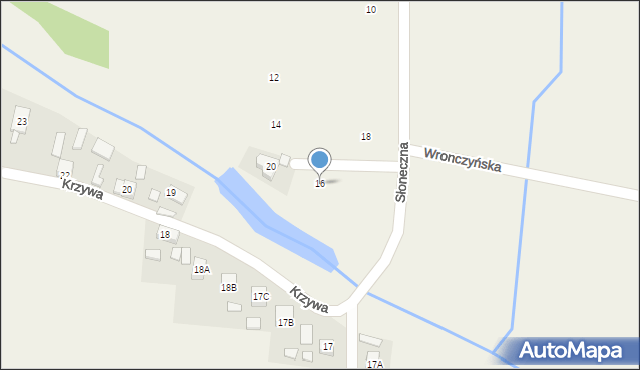 Łowoszów, Słoneczna, 16, mapa Łowoszów