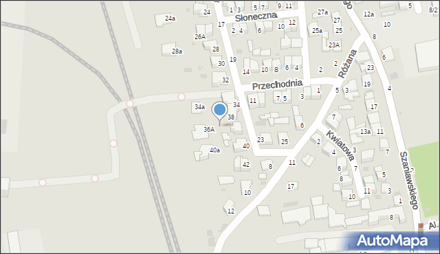 Lubartów, Śliwiny Wandy, 38A, mapa Lubartów