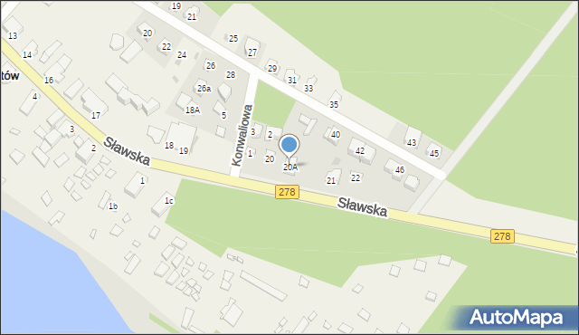 Lubiatów, Sławska, 20A, mapa Lubiatów