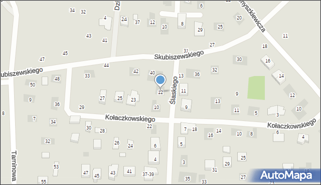 Lublin, Ślaskiego Romana, 12, mapa Lublina