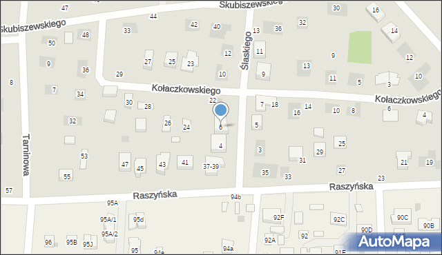 Lublin, Ślaskiego Romana, 6, mapa Lublina