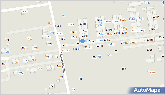 Lublin, Sławinkowska, 134ea, mapa Lublina