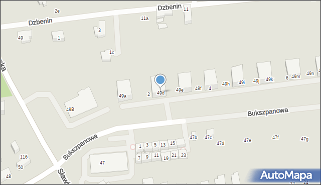 Lublin, Sławinkowska, 49d, mapa Lublina