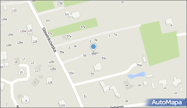 Lublin, Sławinkowska, 55D, mapa Lublina