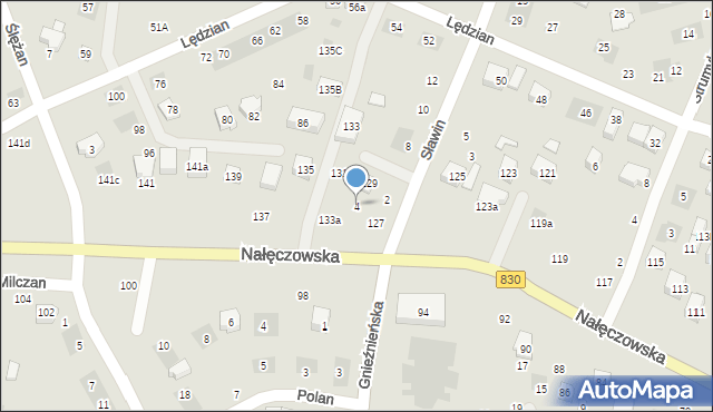 Lublin, Sławin, 4, mapa Lublina