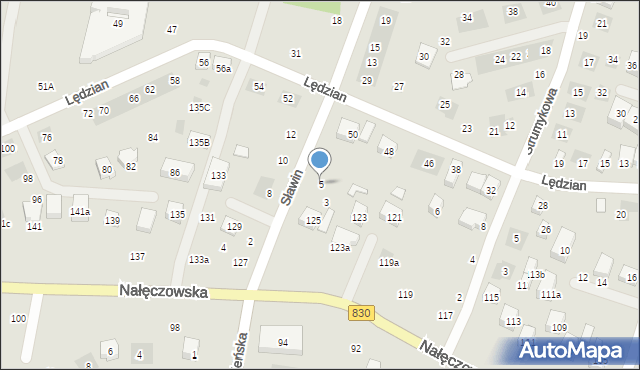 Lublin, Sławin, 5, mapa Lublina
