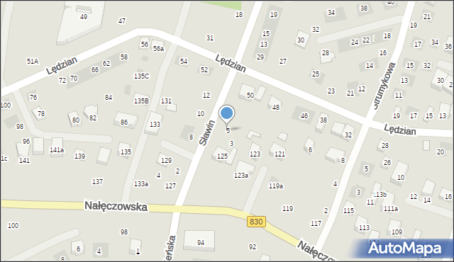 Lublin, Sławin, 5, mapa Lublina