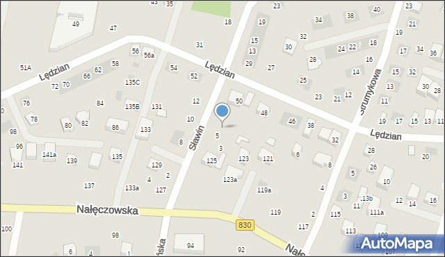 Lublin, Sławin, 7, mapa Lublina