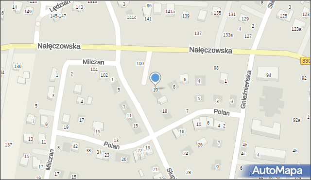 Lublin, Słupian, 10, mapa Lublina