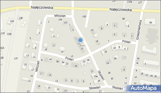 Lublin, Słupian, 13, mapa Lublina