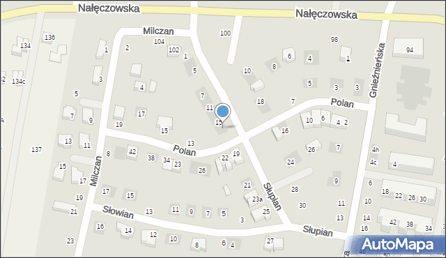 Lublin, Słupian, 17, mapa Lublina