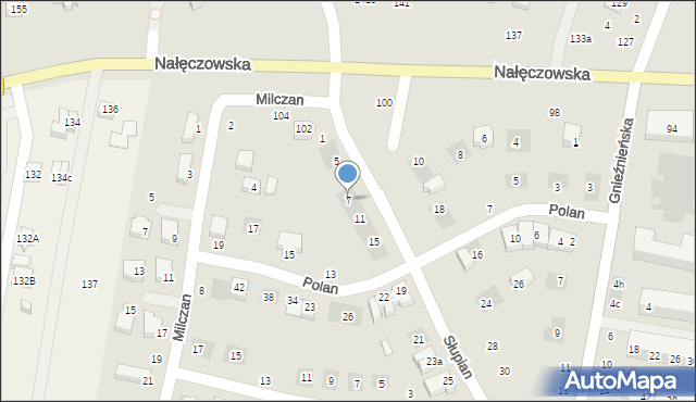 Lublin, Słupian, 7, mapa Lublina