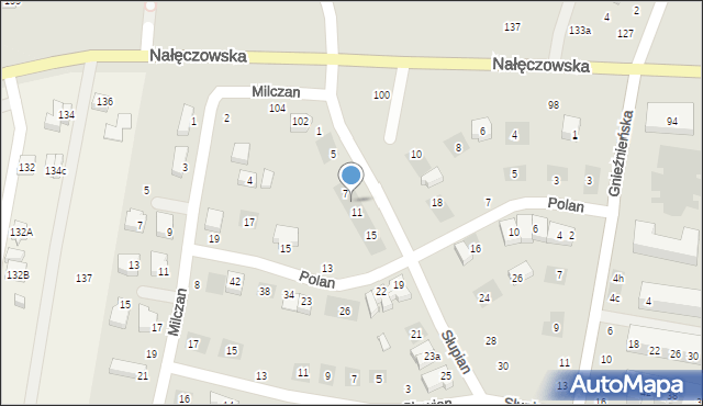 Lublin, Słupian, 9, mapa Lublina