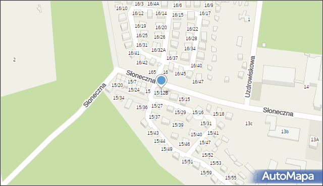Łukęcin, Słoneczna, 15/12B, mapa Łukęcin
