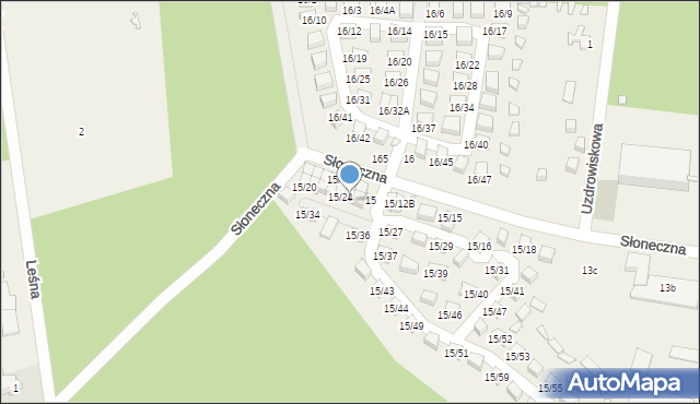 Łukęcin, Słoneczna, 15/25, mapa Łukęcin