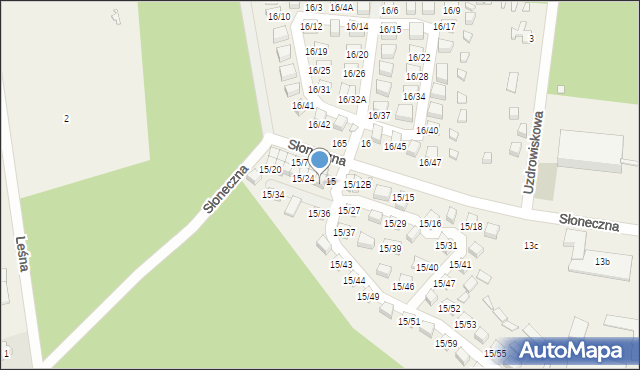 Łukęcin, Słoneczna, 15/26, mapa Łukęcin