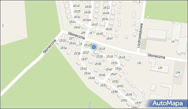 Łukęcin, Słoneczna, 15/28, mapa Łukęcin