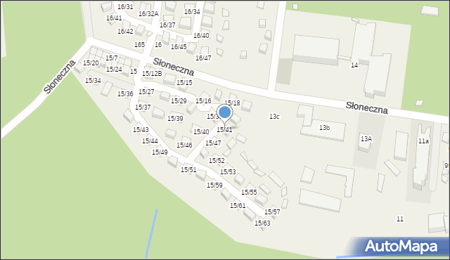 Łukęcin, Słoneczna, 15/41, mapa Łukęcin