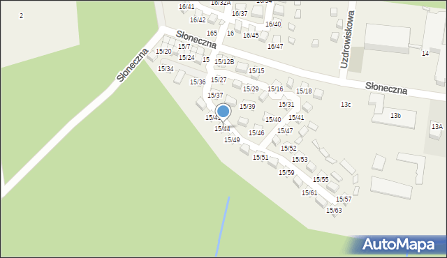 Łukęcin, Słoneczna, 15/44, mapa Łukęcin