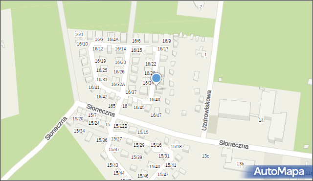 Łukęcin, Słoneczna, 16/39, mapa Łukęcin