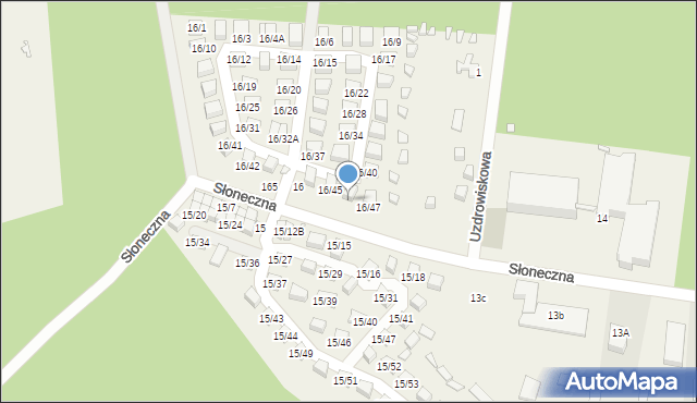 Łukęcin, Słoneczna, 16/46, mapa Łukęcin