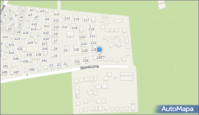 Łukęcin, Słoneczna, 2/26, mapa Łukęcin