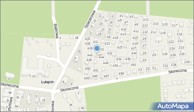 Łukęcin, Słoneczna, 4/43, mapa Łukęcin