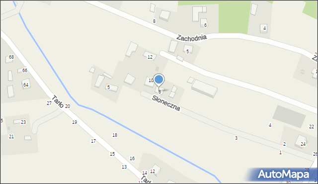 Luszowice, Słoneczna, 8, mapa Luszowice