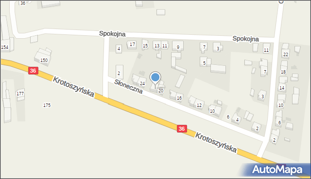 Lutogniew, Słoneczna, 22, mapa Lutogniew