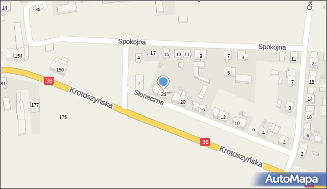 Lutogniew, Słoneczna, 24, mapa Lutogniew