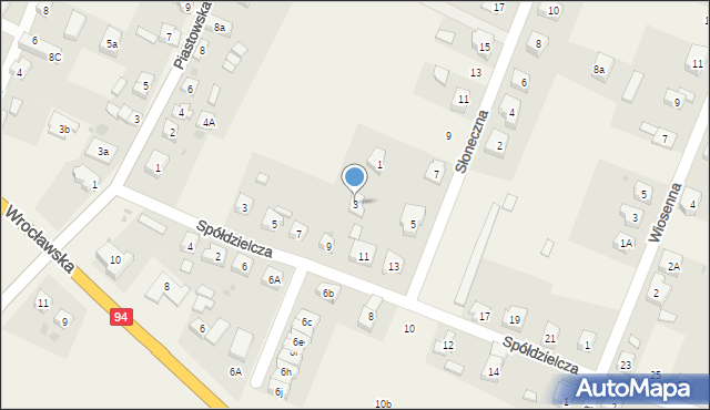 Marcinkowice, Słoneczna, 3, mapa Marcinkowice