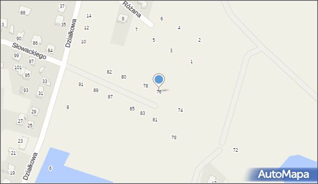 Maszewo Duże, Słowackiego Juliusza, 76, mapa Maszewo Duże