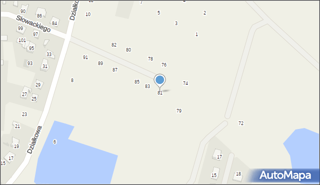Maszewo Duże, Słowackiego Juliusza, 81, mapa Maszewo Duże