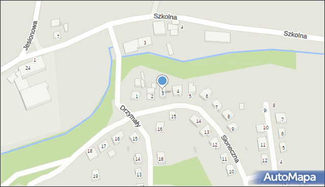 Miasteczko Krajeńskie, Słoneczna, 3, mapa Miasteczko Krajeńskie