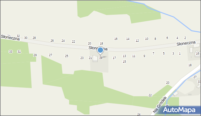 Michałowice, Słoneczna, 19, mapa Michałowice