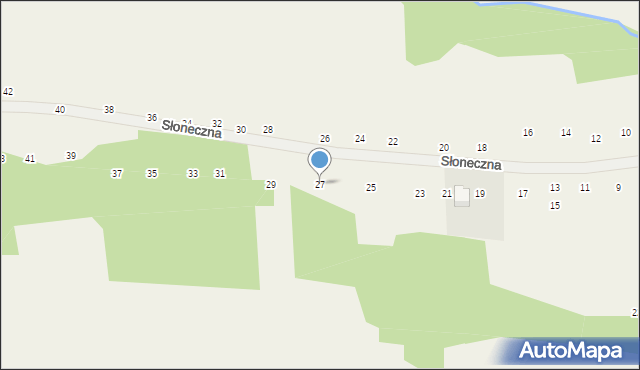 Michałowice, Słoneczna, 27, mapa Michałowice
