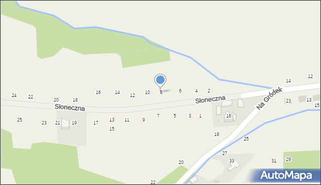 Michałowice, Słoneczna, 8, mapa Michałowice