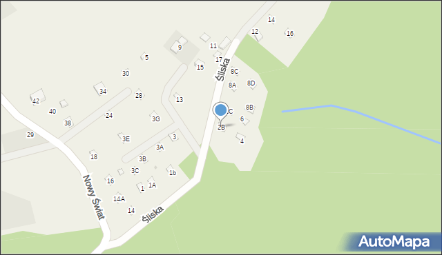 Międzybrodzie Bialskie, Śliska, 2B, mapa Międzybrodzie Bialskie