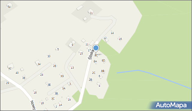 Międzybrodzie Bialskie, Śliska, 8C, mapa Międzybrodzie Bialskie