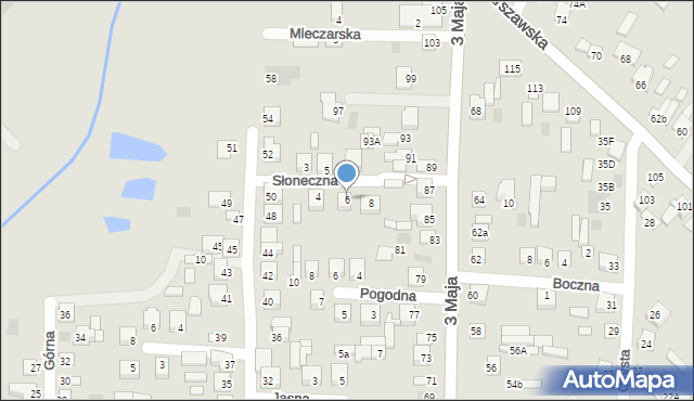 Międzyrzec Podlaski, Słoneczna, 6, mapa Międzyrzec Podlaski