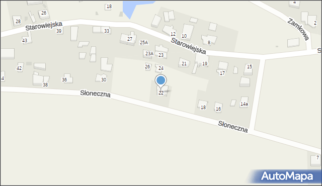 Mieroszyno, Słoneczna, 22, mapa Mieroszyno