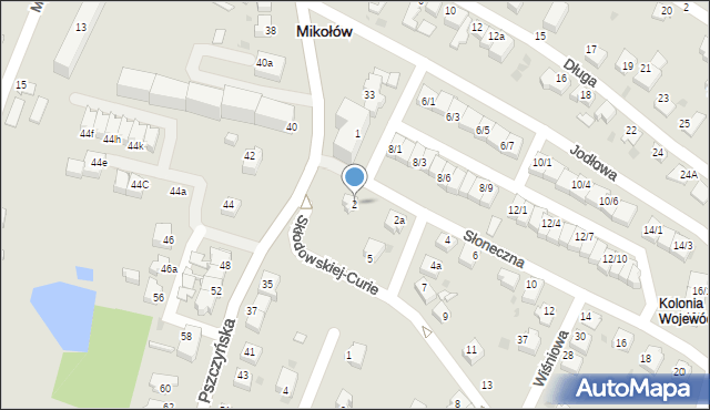 Mikołów, Słoneczna, 2, mapa Mikołów