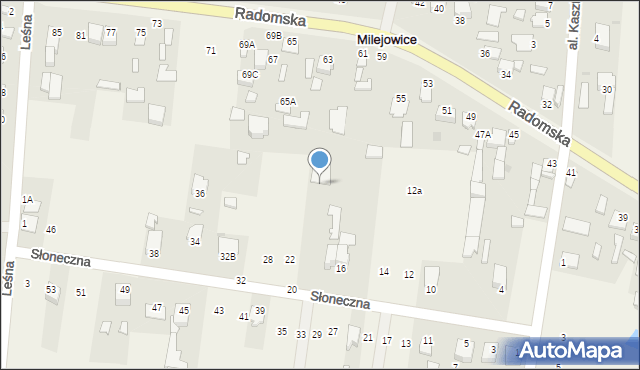 Milejowice, Słoneczna, 20, mapa Milejowice