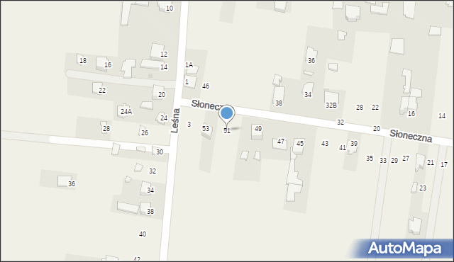 Milejowice, Słoneczna, 51, mapa Milejowice