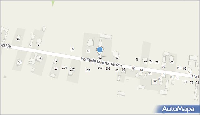 Mleczków, Słoneczna, 82, mapa Mleczków