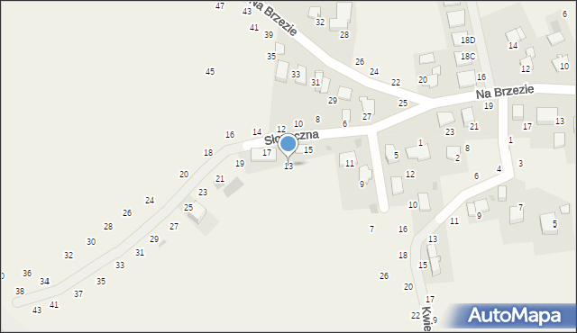 Modlniczka, Słoneczna, 13, mapa Modlniczka