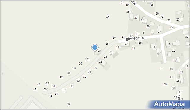 Modlniczka, Słoneczna, 22, mapa Modlniczka