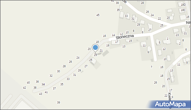 Modlniczka, Słoneczna, 23, mapa Modlniczka