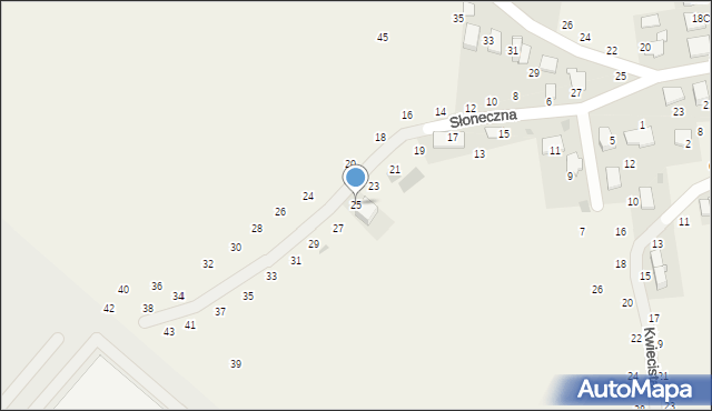 Modlniczka, Słoneczna, 25, mapa Modlniczka